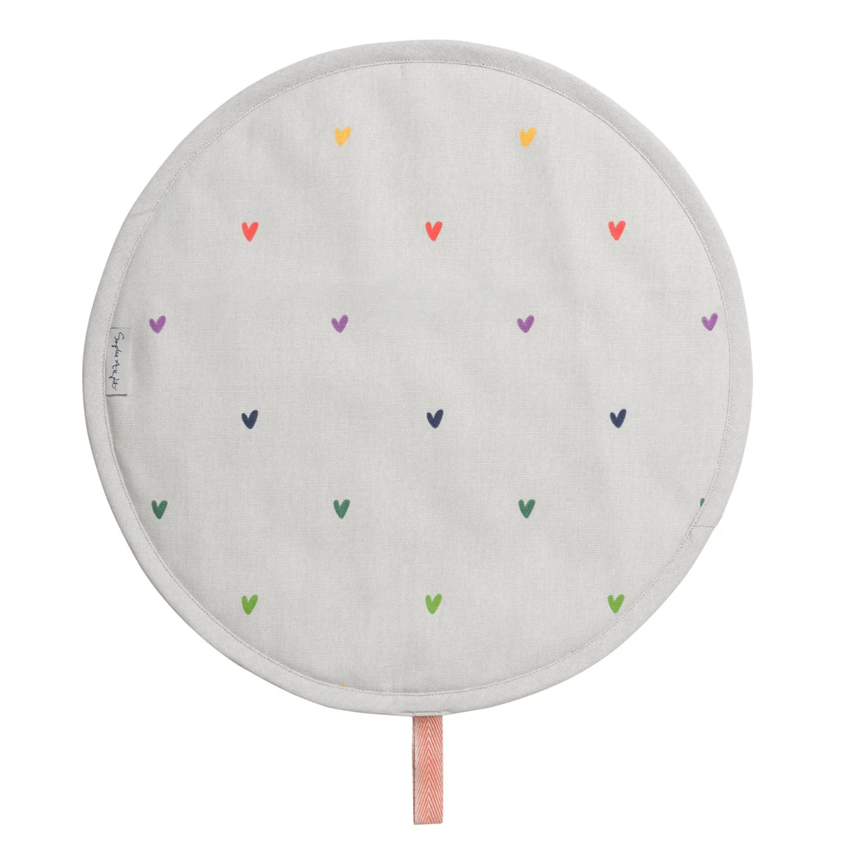 Multicoloured Hearts Circular Hob Cover 1 Multicoloured Hearts Circular Hob Cover
