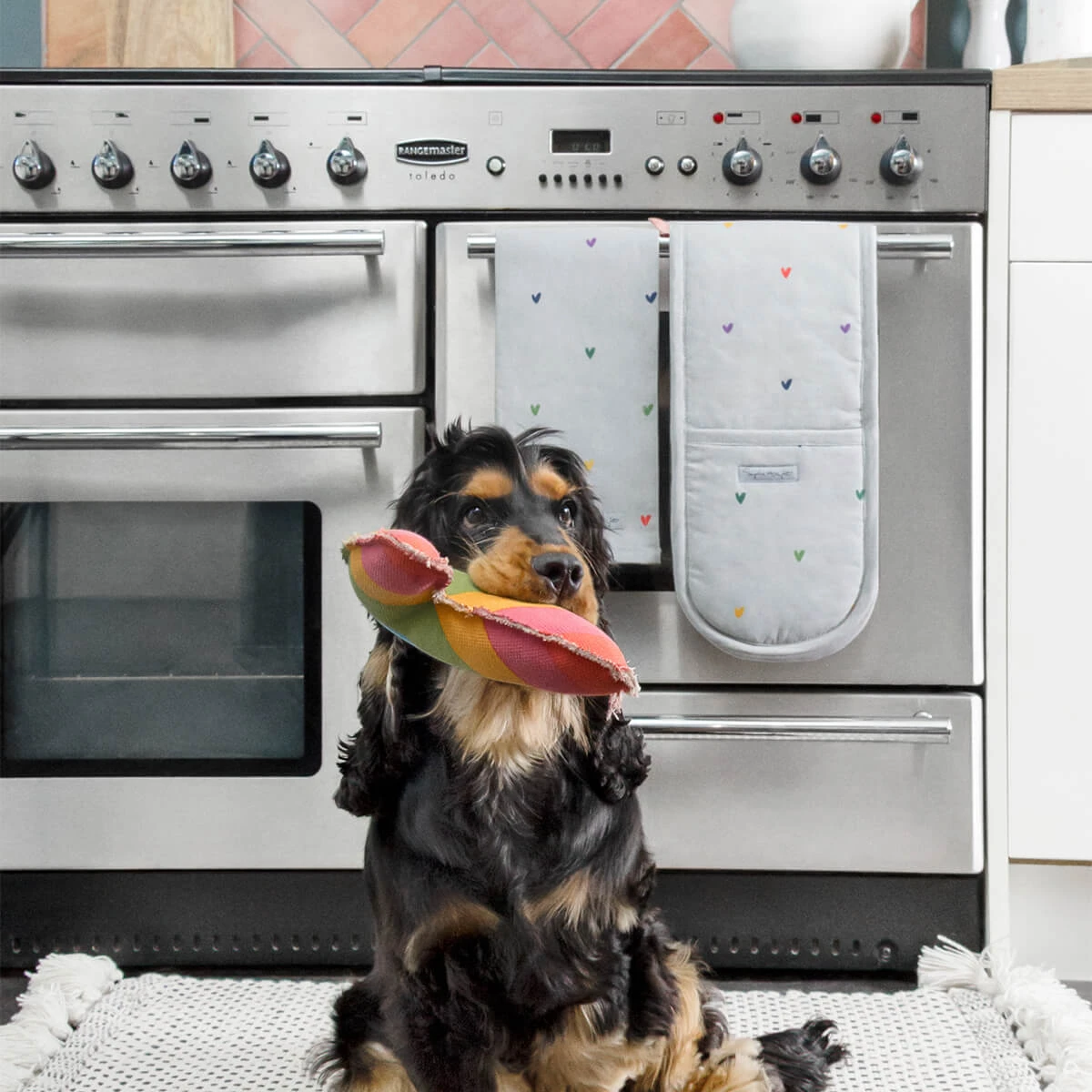 Multicoloured Hearts Tea Towel 4 Multicoloured Hearts Tea Towel - Image 4