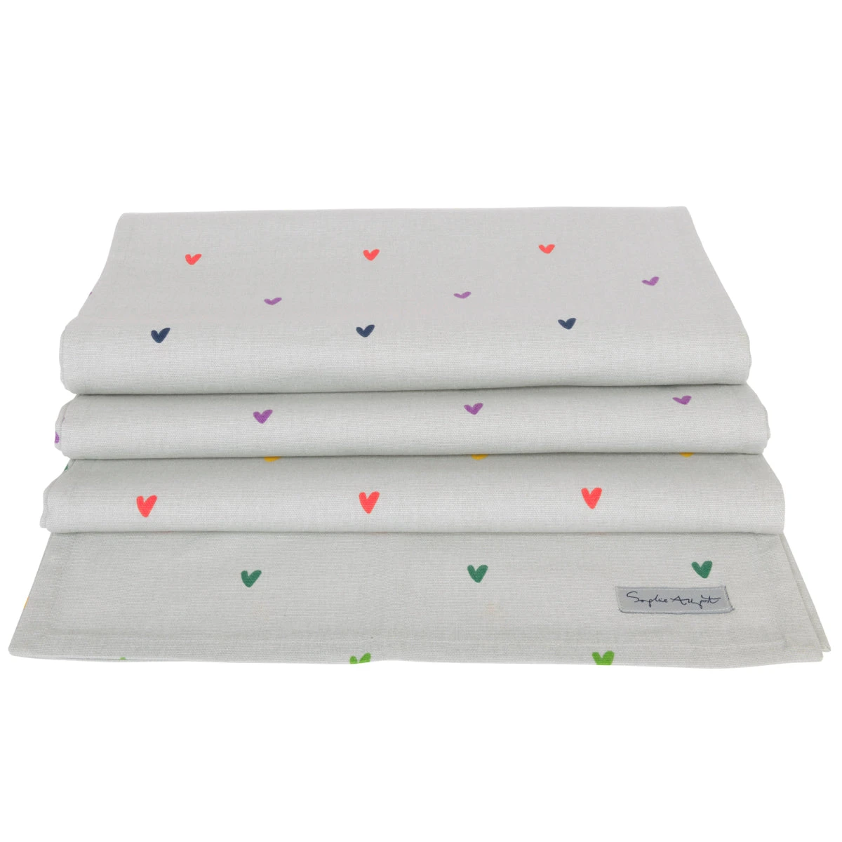 Multicoloured Hearts Table Runner 1 Multicoloured Hearts Table Runner