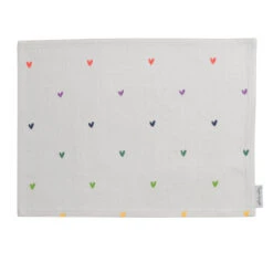 Multicoloured Hearts Fabric Placemat