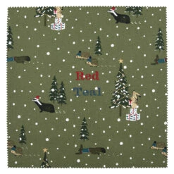 Festive Forest Adult Apron -Sophie Allport all84000 festive forest fabric swatch personalisation cut out high res square