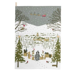 Festive Forest Tea Towel (Set Of 2) -Sophie Allport all84602 festive forest tea towel set of 2 cut out high res square