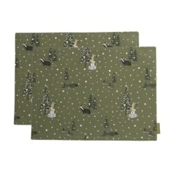 Festive Forest Fabric Placemats (Set Of 2)