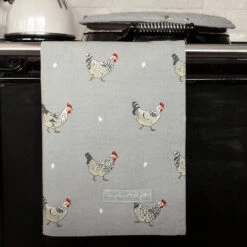 Lay A Little Egg Tea Towel (Set Of 2) 10 Lay A Little Egg Tea Towel (Set Of 2) -Sophie Allport all8601 chicken tea towel lifestyle web