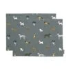 Christmas Dogs Fabric Placemats (Set Of 2)
