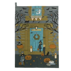 Halloween Tea Towel (Set Of 2) 10 Halloween Tea Towel (Set Of 2) -Sophie Allport all90601 halloween tea towel scene set of 2 cut out high res square
