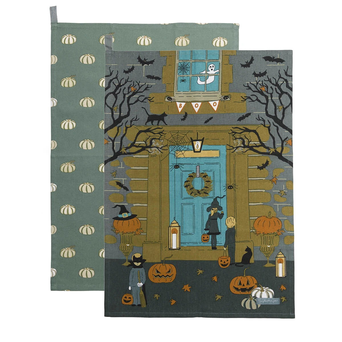 Halloween Tea Towel (Set Of 2) 1 Halloween Tea Towel (Set Of 2)