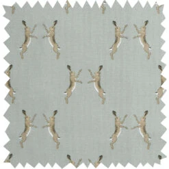Boxing Hares Fabric By The Metre