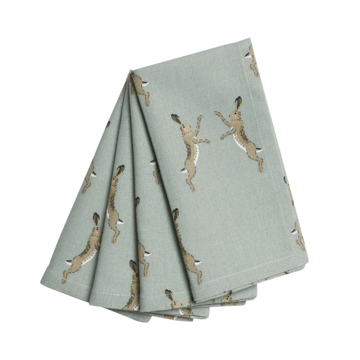 Boxing Hares Napkins (Set Of 4) 2 Boxing Hares Napkins (Set Of 4) - Image 2