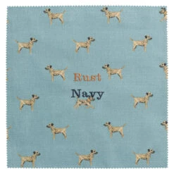 Terriers Adult Apron -Sophie Allport all98000 border terrier fabric swatch personalisation cut out high res square