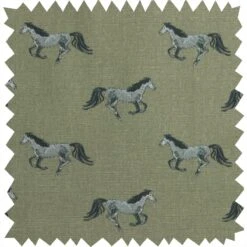 Grey Horse Fabric By The Metre