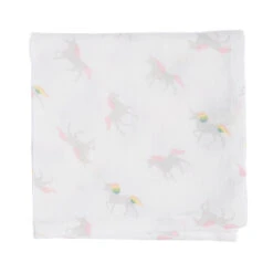 Unicorn Muslins (Pack Of 2) 6 Unicorn Muslins (Pack Of 2) -Sophie Allport ba55400 unicorn muslin 3 cut out high res square