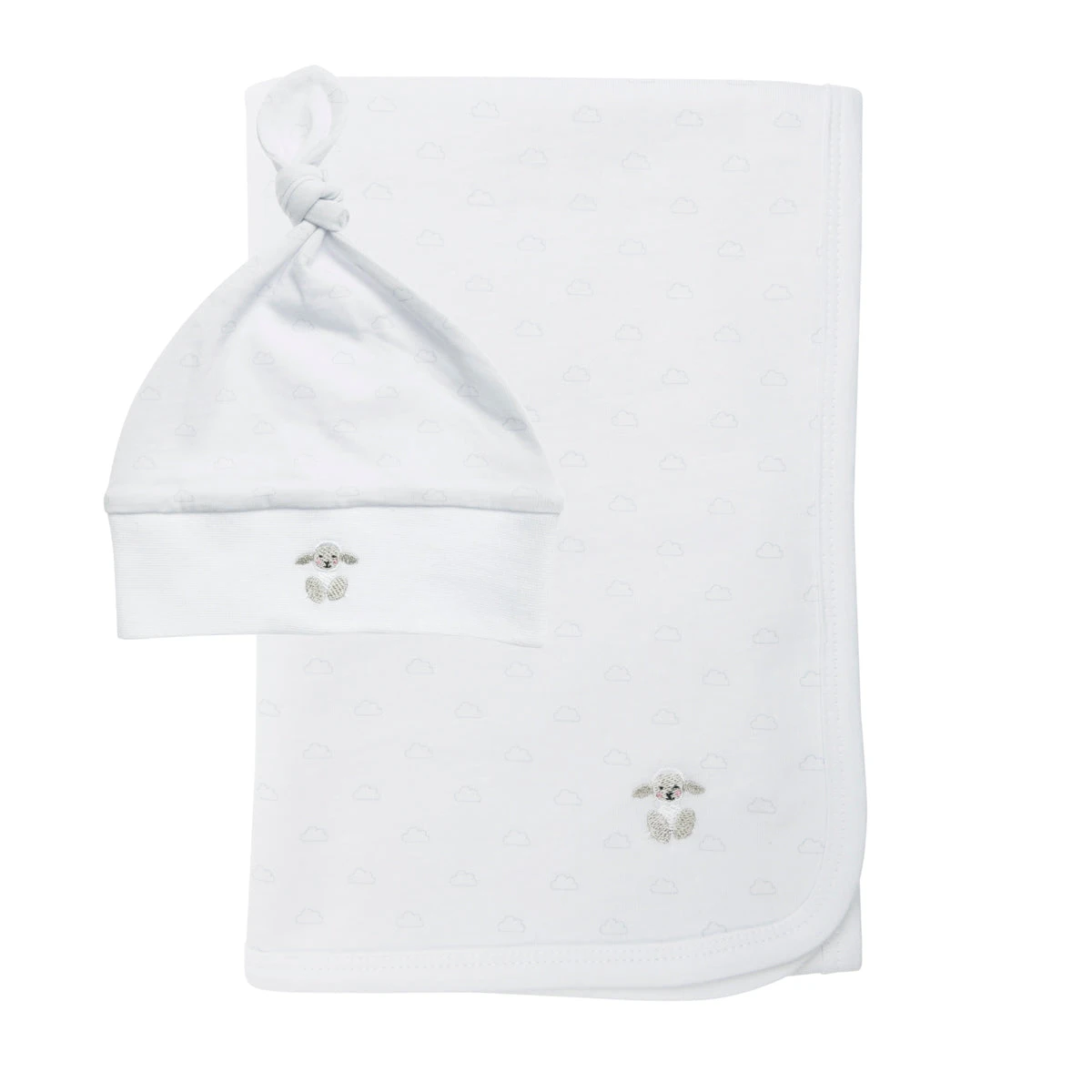 Sheep Swaddle Blanket & Hat Set 1 Sheep Swaddle Blanket & Hat Set