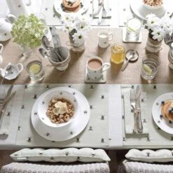 Bees Fabric Placemat -Sophie Allport bees collection table lifestyle high res 3 web image c4d6cbf7 c1be 4e73 9399 a43fc958d547