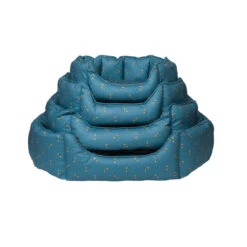 Bees Pet Bed -Sophie Allport bees teal pet bed stacked cut out high res square