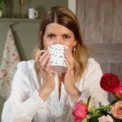 Poppy Meadow Mug -Sophie Allport bm10301 poppy meadow sophie and mug lifestyle high res square