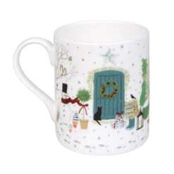 Holly & Berry Home For Christmas Mug -Sophie Allport bm5003 christmas holly and berry home for christmas standard mug back cut out high res