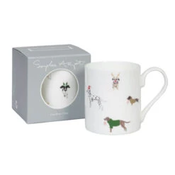 Christmas Dogs Mug -Sophie Allport bm8701 christmas dogs standard mug 2 cut out high res square