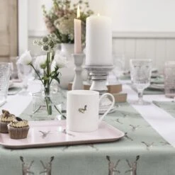 Boxing Hares Serving Tray - Small -Sophie Allport bmbm01 pt9526 bunny solo standard mug boxing hares printed tray small 2 lifestyle high res square