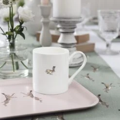 Boxing Hares Serving Tray - Small -Sophie Allport bmbm01 pt9526 bunny solo standard mug boxing hares printed tray small lifestyle high res square 3f236a3a 03ef 4864 a625 6de649f3bd0b