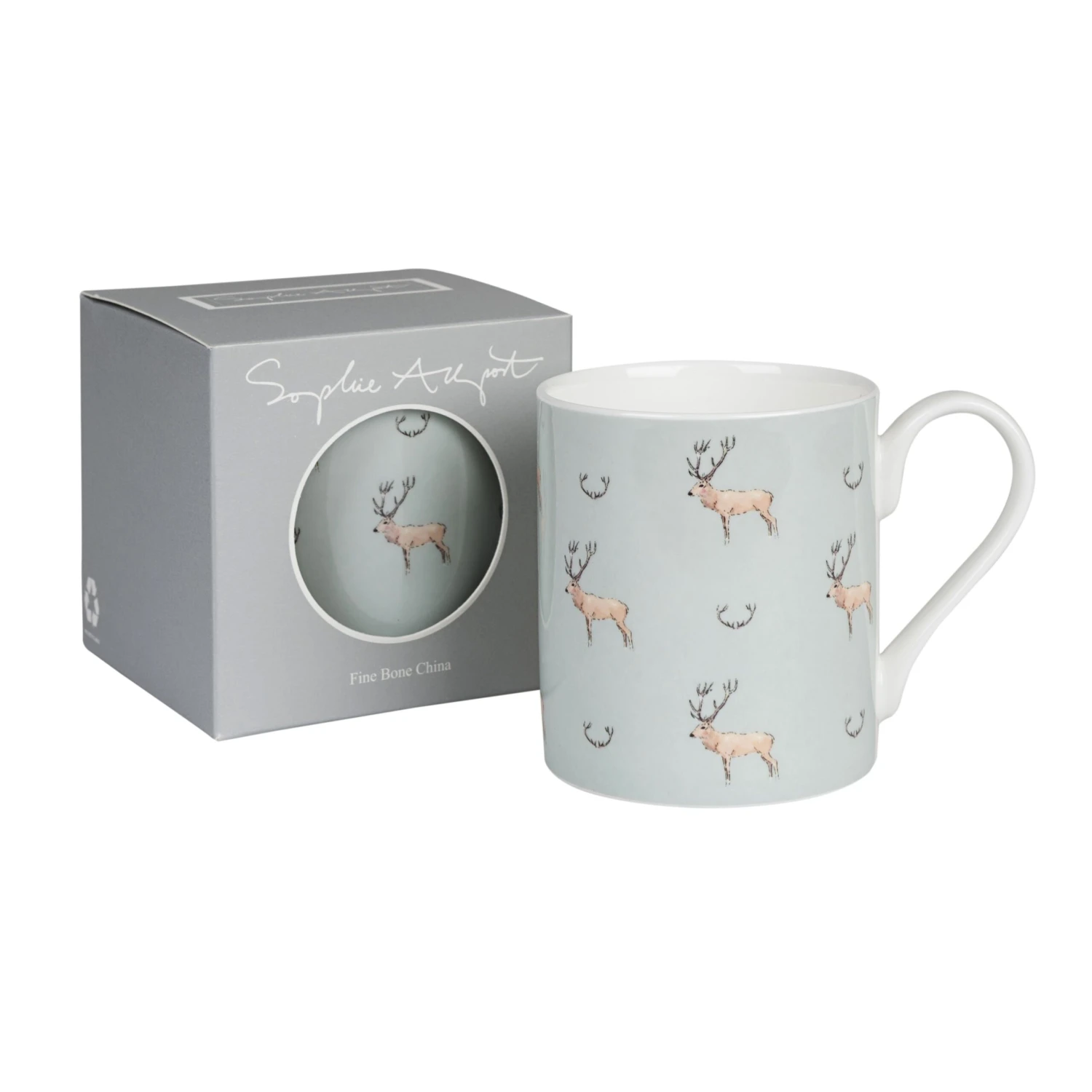 Stag & Antlers Olive Mug 2 Stag & Antlers Olive Mug - Image 2