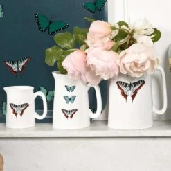 Butterflies Jug -Sophie Allport butterfly jug collection lifestyle high res