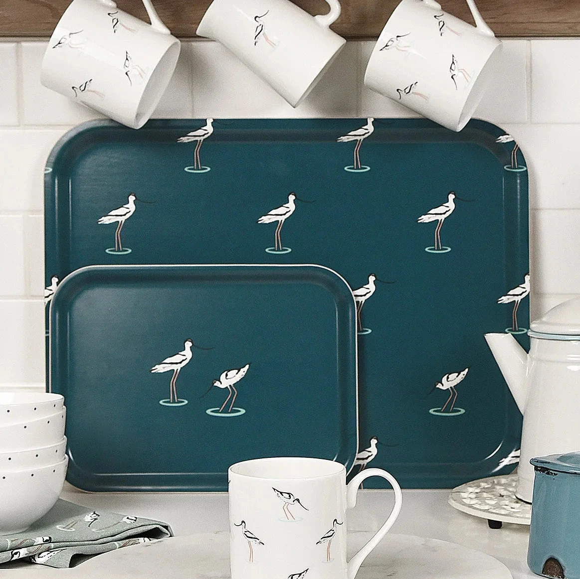 Coastal Birds Serving Tray - Large 2 Coastal Birds Serving Tray - Large - Image 2