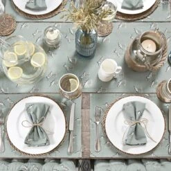 Coastal Birds Fabric Placemats (Set Of 2) -Sophie Allport coastal birds table top collection lifestyle 3 high res square