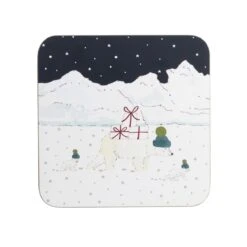 Snow Season Coasters (Set Of 4) -Sophie Allport coc10001 snow season coasters set of 4 2 cut out high res square