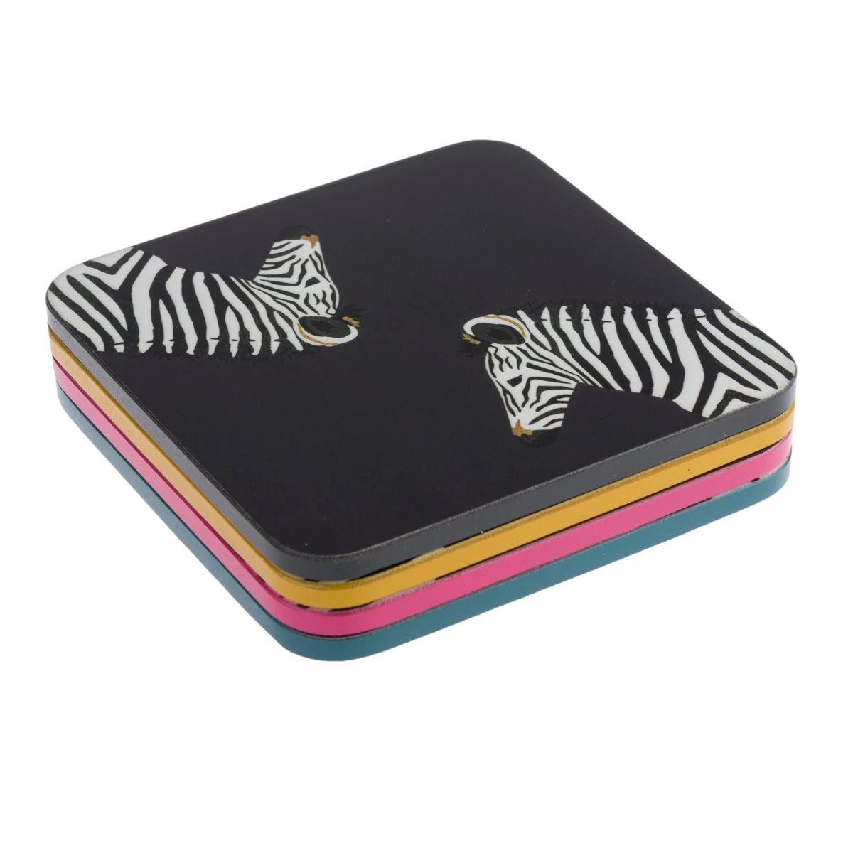 Zebra Coasters (Set Of 4) 3 Zebra Coasters (Set Of 4) - Image 3