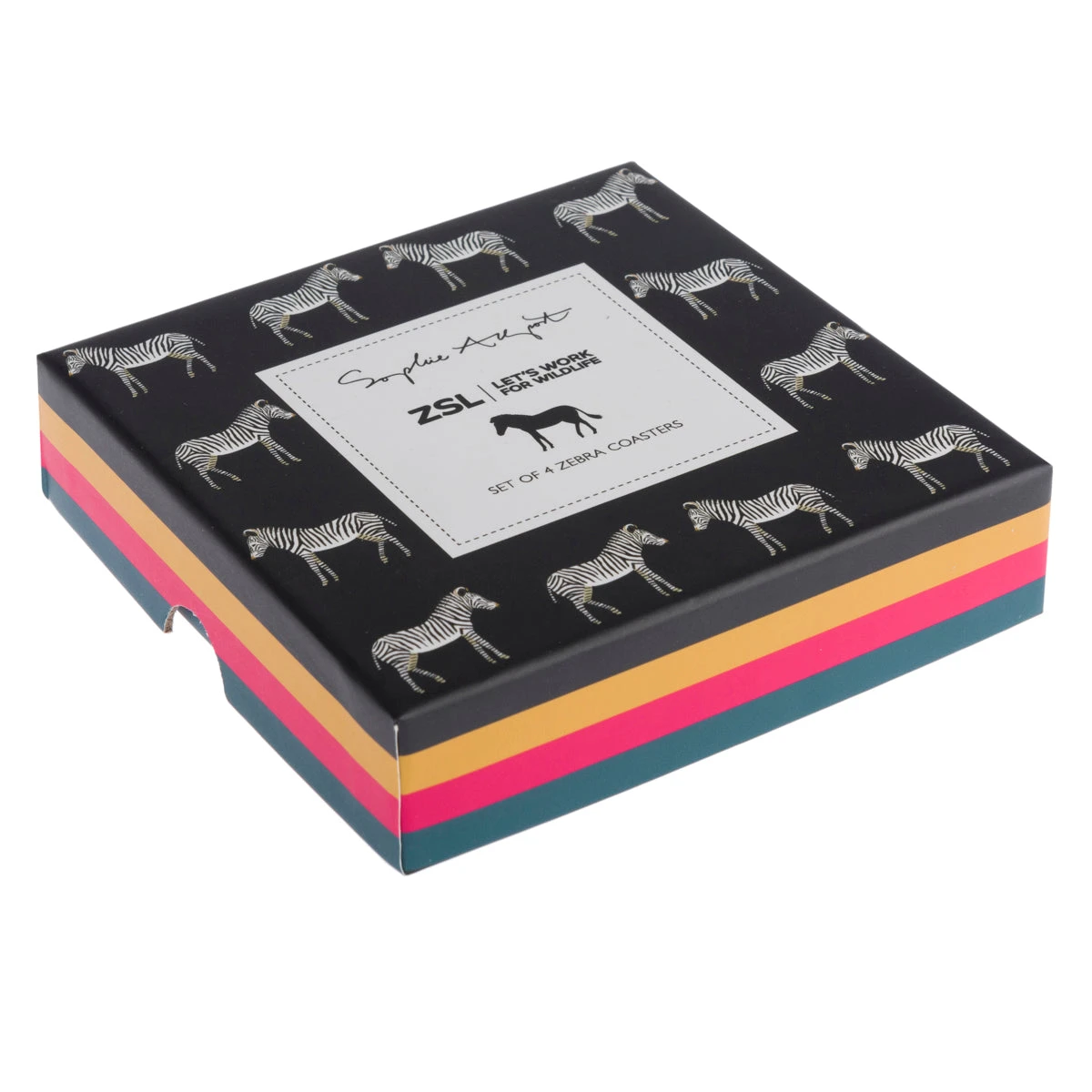 Zebra Coasters (Set Of 4) 4 Zebra Coasters (Set Of 4) - Image 4