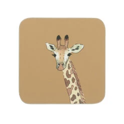 Giraffe Coasters (Set Of 4) -Sophie Allport coc7701 giraffe zsl coaster set of 4 5 cut out high res square