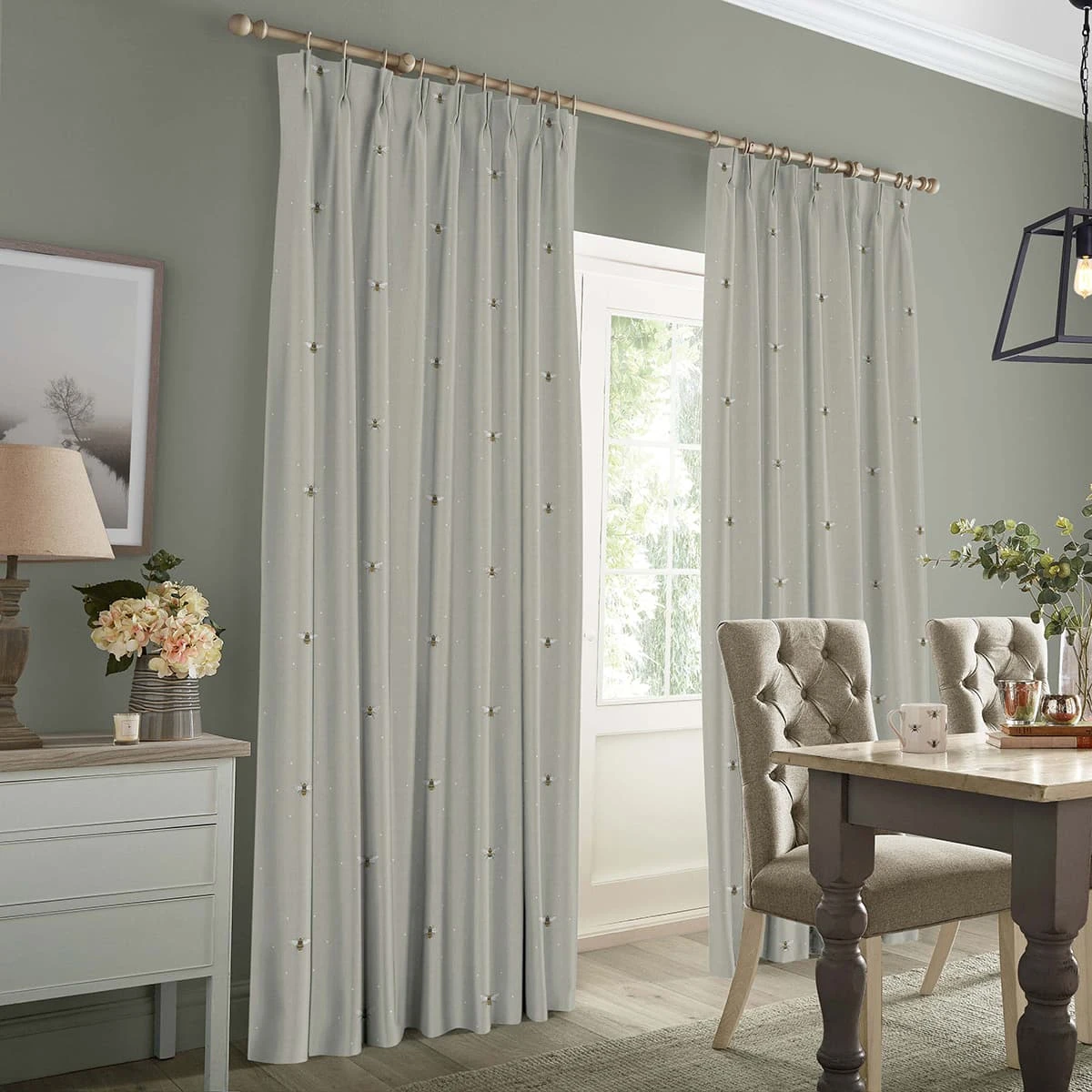 Bees Soft Linen Made To Measure Curtains 3 Bees Soft Linen Made To Measure Curtains - Image 3
