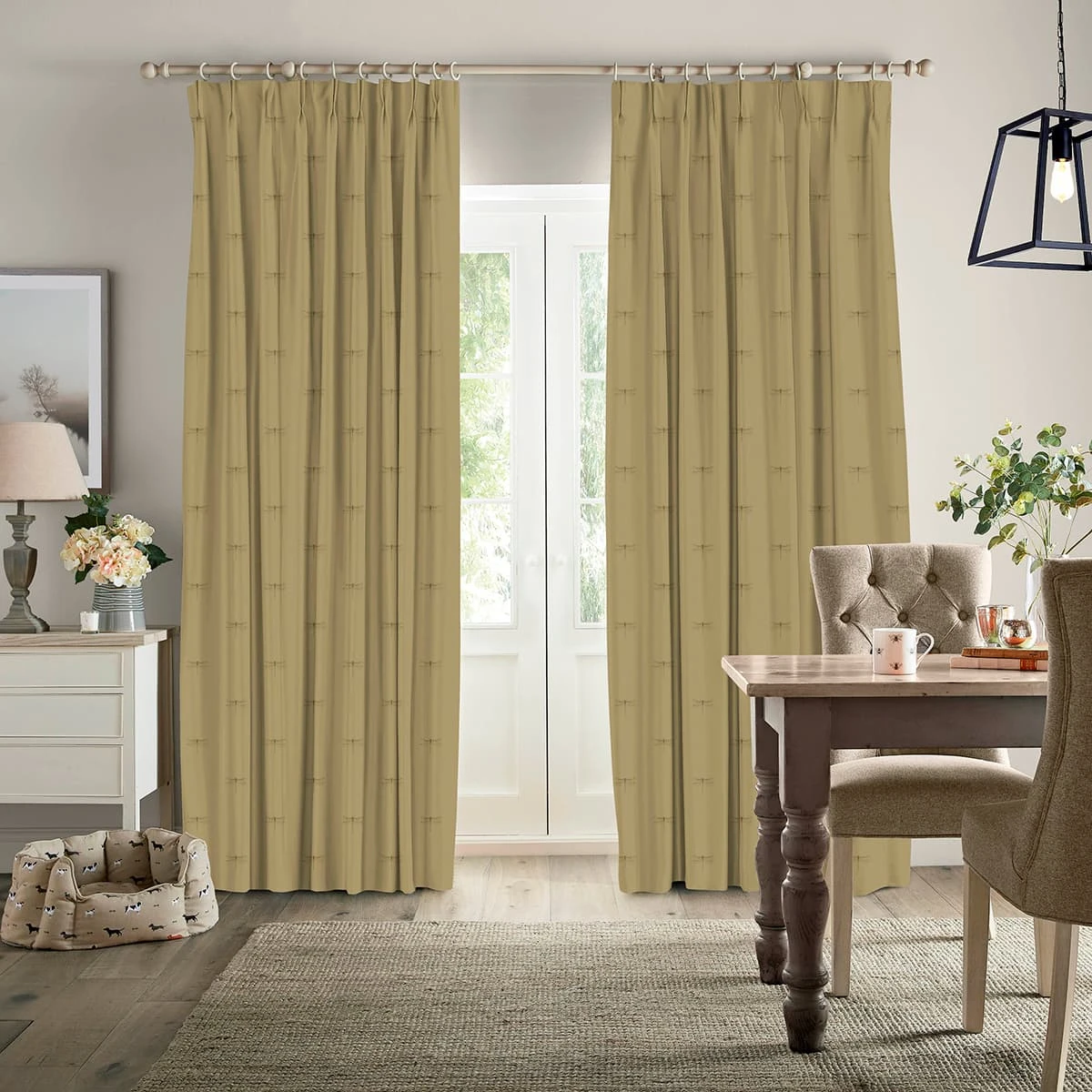 Dragonfly Ochre Made To Measure Curtains 1 Dragonfly Ochre Made To Measure Curtains