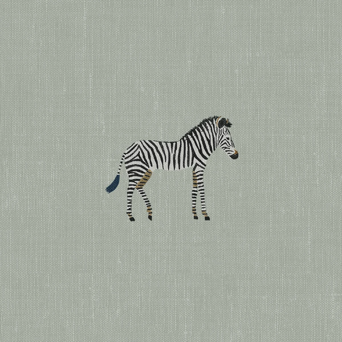 Zebra Soft Grey Blue Made To Measure Curtains 2 Zebra Soft Grey Blue Made To Measure Curtains - Image 2