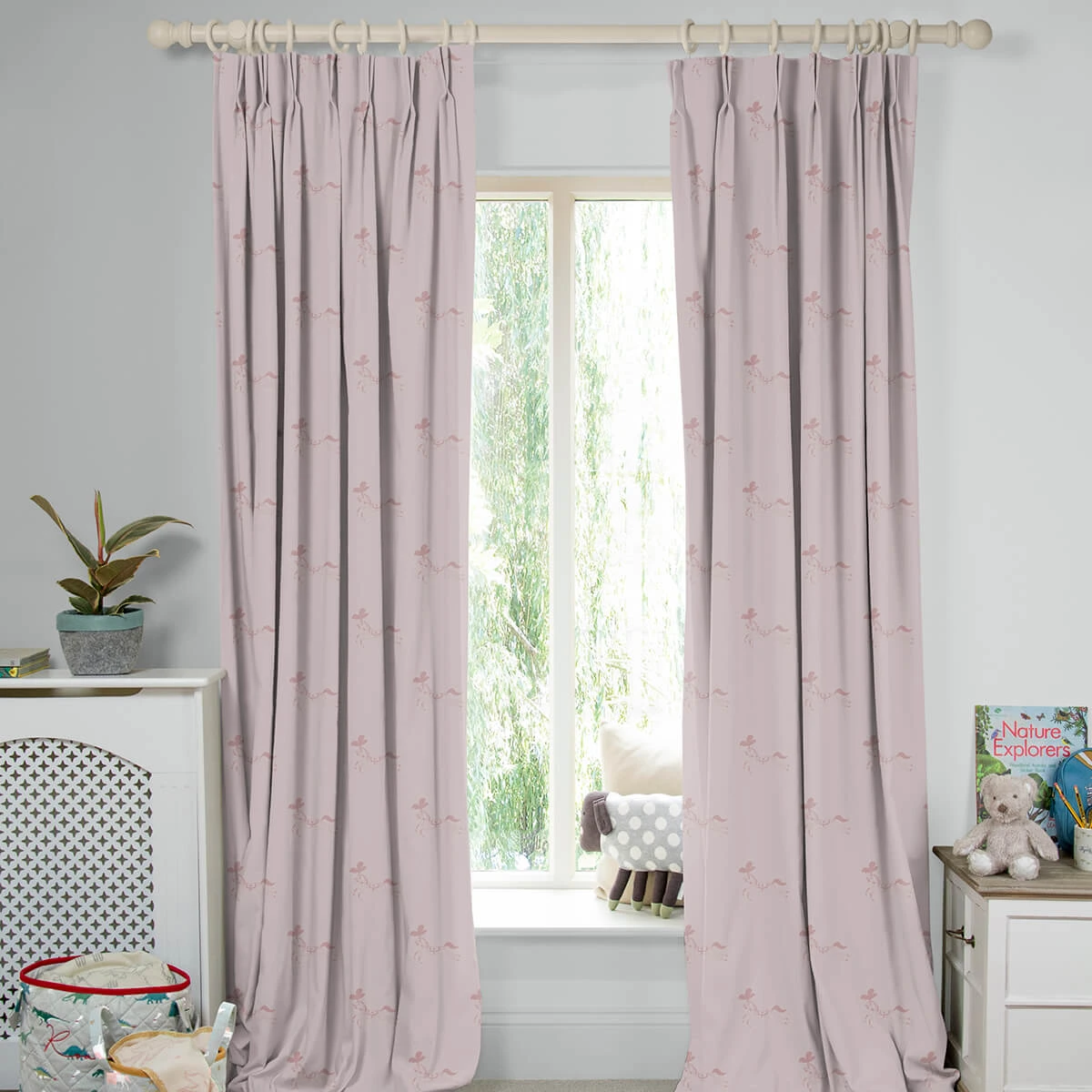 Fairground Ponies Blush Made To Measure Curtains 1 Fairground Ponies Blush Made To Measure Curtains