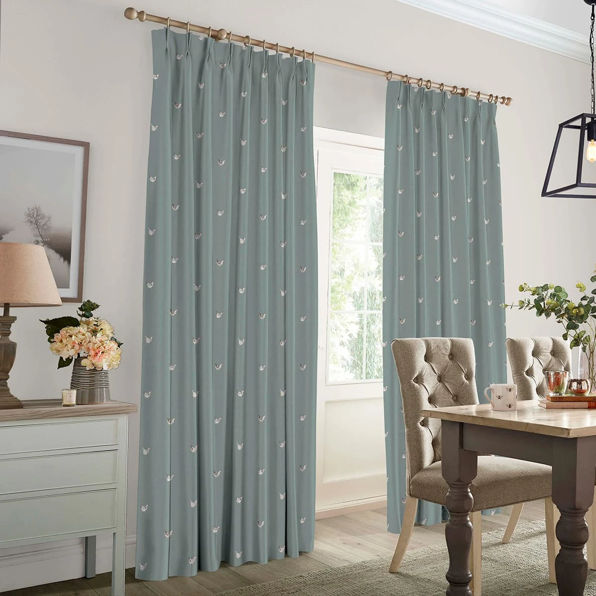 Chicken Deep Duck Egg Made To Measure Curtains 3 Chicken Deep Duck Egg Made To Measure Curtains - Image 3