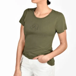 Elephant Ladies T-Shirt -Sophie Allport ctt0154m elephant zsl ladies t shirt medium modelled 2 cut out high res square