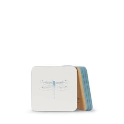 Dragonfly White Coasters (Set Of 4) 5 Dragonfly White Coasters (Set Of 4) -Sophie Allport dragonfly coasters cutout coc10901 ss23 high res square