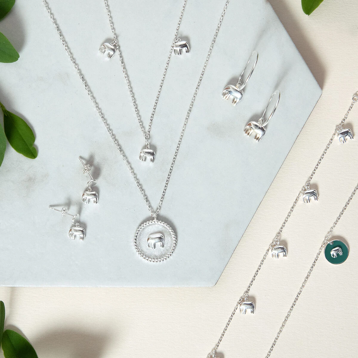 Elephant Sterling Silver Pendant Necklace 2 Elephant Sterling Silver Pendant Necklace - Image 2