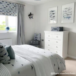 Whales Fabric By The Metre -Sophie Allport fiveatnumberthree WhalesBedding1 0335a576 fdd6 47c8 8a76 0d4d8ed2e00f