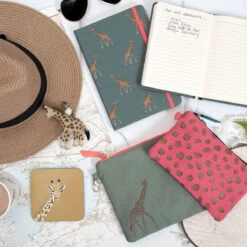 Giraffe A5 Fabric Notebook -Sophie Allport giraffe zsl bags and accessories flat lay lifestyle high res square 13b4806a 250a 4658 83e4 150ef339c3d2