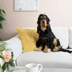 Hearts Decorative Cushion 8 Hearts Decorative Cushion -Sophie Allport heart cushion with love dog on sofa heart standard mug lifestyle high res square jpg