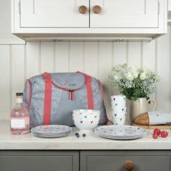 Multicoloured Hearts Picnic Bag -Sophie Allport hearts multicoloured picnic collection lifestyle high res square