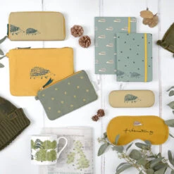 Hedgehogs Wallet Purse -Sophie Allport hedgehogs and trees accessories flat lay high res square 312dc8eb cb17 457c a660 7ff5b1e1156c