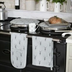 Highland Stag Double Oven Glove -Sophie Allport highland stag collection lifestyle high res 5 cropped web image