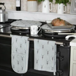 Highland Stag Circular Hob Cover -Sophie Allport highland stag collection lifestyle high res 5 web image square