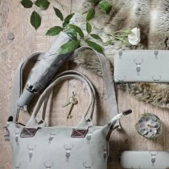 Highland Stag Umbrella -Sophie Allport highland stag oilcloth collection lifestyle high res 1