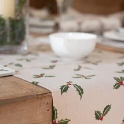 Holly & Berry Table Runner -Sophie Allport holly berry table runner lifestyle all50810 aw22 1 high res square