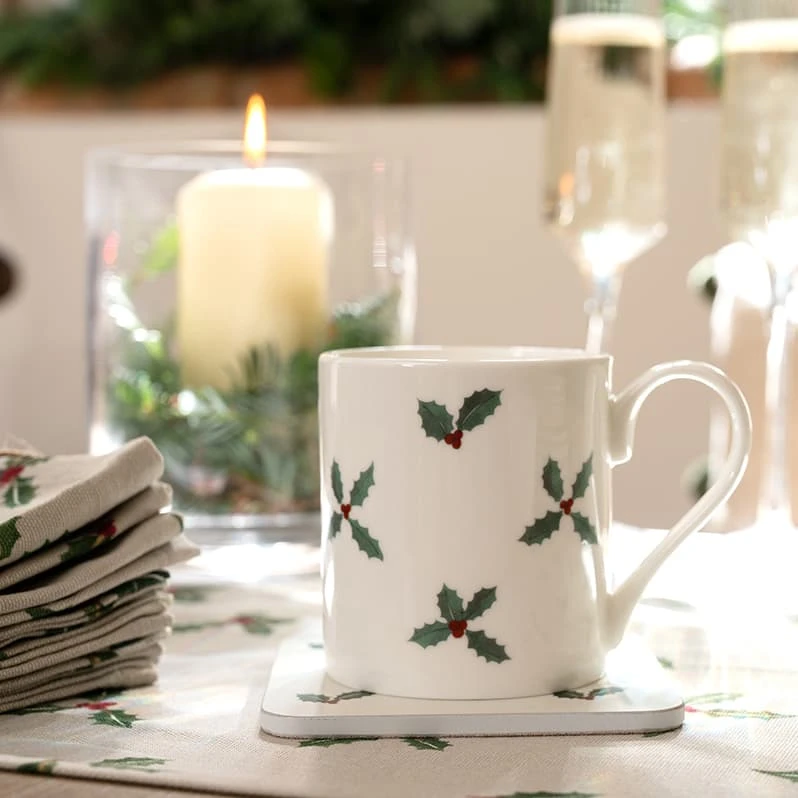 Holly & Berry Coasters (Set Of 4) 5 Holly & Berry Coasters (Set Of 4) - Image 5